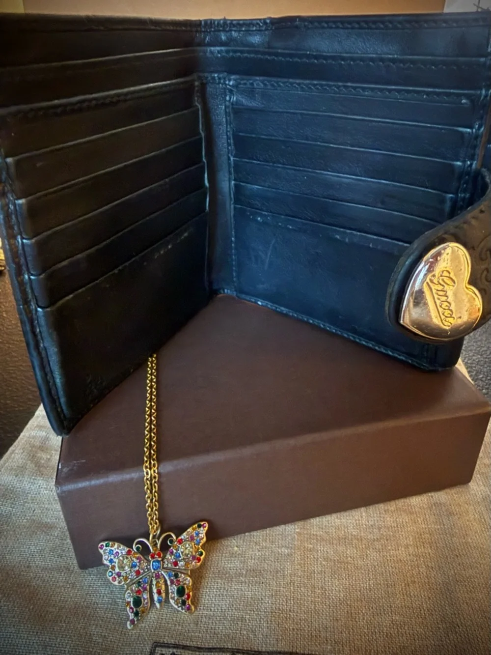 Gucci Guccissima Heart French Flap Wallet - Picture 7 of 16